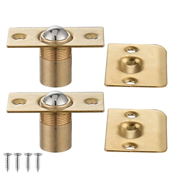 Cierre de bola para clóset JQK de acero inoxidable color dorado, paquete de 2