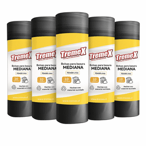 Tremex Bolsa De Basura 70X90 Cm Pack 5 De 10 Unidades Reforzadas