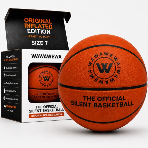 Balón de baloncesto WAWAWEWA tamaño 7 (75 cm) silencioso para interior