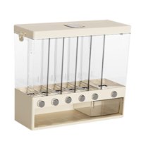 Magideal - Cubo De Arroz Cubo De Almacenamiento Organizador De Granos Dispensador De Alimentos Secos Multifuncional Grande Con Tapa Dispensador De Cereales Para Cuadrado