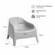 thumbnail image 4 of Sillón Individual Plástico Exterior Gris, 4 of 6