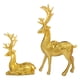 thumbnail image 5 of Estatua De Alce Resina Artesanía Estatuilla Escultura Inicio Decoraciones Navideñas Oro, 5 of 5