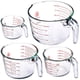 thumbnail image 1 of Juego de tazas medidoras de vidrio Le'raze resistentes al calor, 4 tamaños, 1 of 7