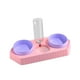 thumbnail image 4 of Cuencos De Puntos Con Dispensador De Agua Juego De Tazones De Comida Húmeda Y Seca Comedero Para Mascotas Bebedero Tres Rosa, 4 of 5