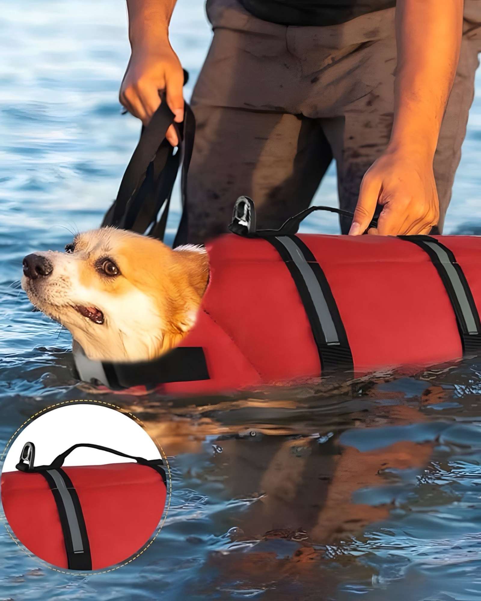 Imac Hogar - Chaleco Salvavidas Flotador Para Perros Talla L 75X60 Cm