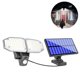 thumbnail image 2 of Luz solar de pared dividida para exteriores con amplia iluminación, 100 LED, IP65, resistente al agua, foco de seguridad con detección de energía solar para garaje, porche y patio., 2 of 8