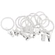 thumbnail image 5 of 12 Piezas De Cortinas De Metal, Anillos Para Cortinas Con Clips, Porcelana Blanca De 25 Mm, 5 of 5
