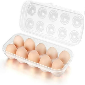 Wakeshome - 2 Organizador De Huevos Caja Para 10 Und Huevera Portahuevos