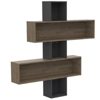 Tuhome - Repisa Wall 132X127X20 Cm Miel Y Plomo