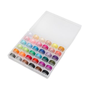 Magideal - Bobinas Preenrolladas De Costura De 36 Colores Con Estuche, Suministros Para Manualidades, Surtido De Bricolaje Para Máquina Múltiple,
