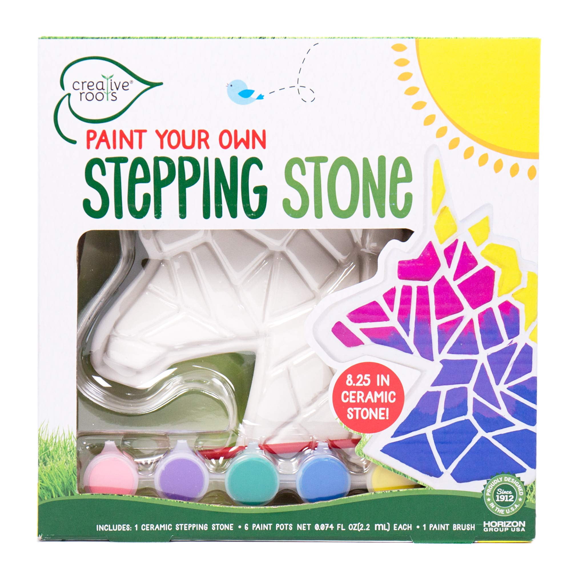 Mosaico Stepping Stone Creative Roots Con Forma De Unicornio Para Niños Mayores De 6 Años