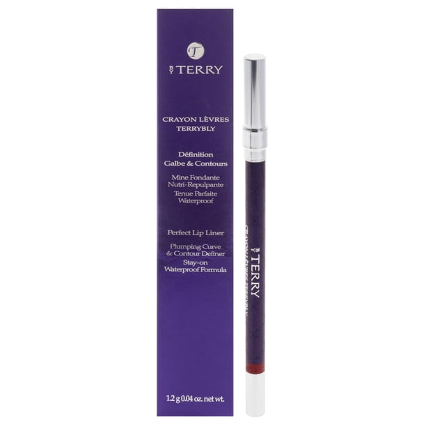 Lápiz de Labios Crayon Levres Terbly Waterproof Perfect - 7 Red Alert de by Terry para Mujeres - Delineador de Labios de 0,042 oz