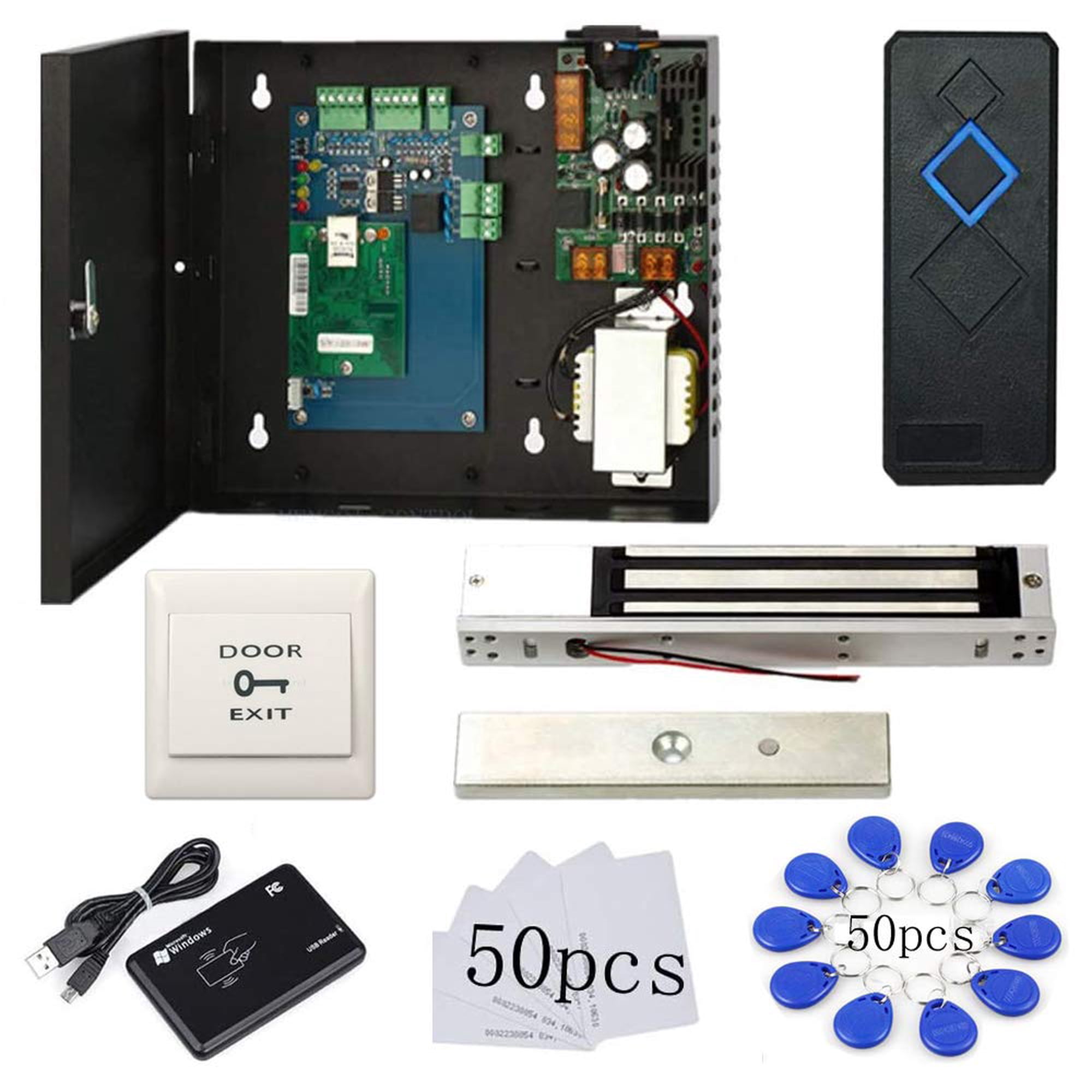 Sistema De Control De Acceso Mengqi-control De 1 Puerta Con Cerradura De 280 Kg