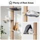 thumbnail image 3 of Árbol para gatos FUKUMARU del suelo al techo de 6 niveles con postes para rascar, 3 of 8