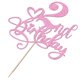 thumbnail image 3 of Adorno para pastel Naicaek 2.º cumpleaños rosa con brillo, 3 of 6