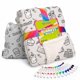 thumbnail image 1 of Manta Craftikit 102x152 cm 15 marcadores Diseño Café, 1 of 9