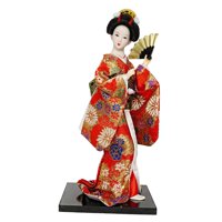 Magideal - Estatua Asiática, Muñeca Geisha Japonesa Con Kimono, Decoración Étnica Popular, Figura Coleccionable Tradicional, Muñeca Kabuki Para Tienda Y Oficina Estilo B