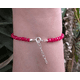 thumbnail image 3 of Pulsera nudo brujas cristales rojos plata protección, 3 of 3