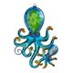 thumbnail image 1 of Arte de Pared JOYBEE HOME&GARDEN 33 cm Pulpo Azul, 1 of 8