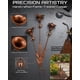thumbnail image 3 of Estaca jardín tres calas cobre flameado campanas 61cm caprichoso arte metal exterior, 3 of 8