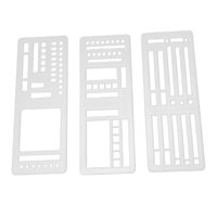 Magideal - 3 Piezas Plantillas Para Planificador Guías Para Álbum De Recortes Plantillas Para Marcapáginas Y Reglas De Dibujo Con Diseños Para Calendarios Y List Estilo B