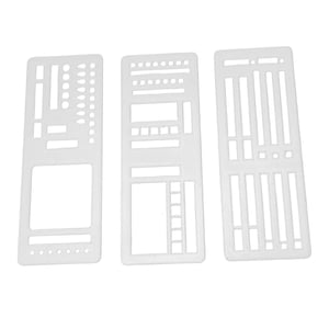 Magideal - 3 Piezas Plantillas Para Planificador Guías Para Álbum De Recortes Plantillas Para Marcapáginas Y Reglas De Dibujo Con Diseños Para Calendarios Y List Estilo B