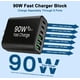 thumbnail image 3 of Cargador USB RUMIXI 90W 6 puertos USB‑C PD GaN negro, 3 of 8