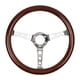 thumbnail image 1 of Accesorio para volante de coche de 38 cm, madera, 6 agujeros, diseño vintage, aleación de aluminio, piezas modificadas para simulación de conducción., 1 of 5