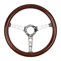 Magideal - Accesorio Para Volante De Coche De 38 Cm, Madera, 6 Agujeros, Diseño Vintage, Aleación De Aluminio, Piezas Modificadas Para Simulación De Conducción.