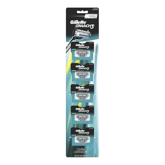 GILLETTE MACH3 MAQUINAS DE AFEITAR 5 UNIDADES