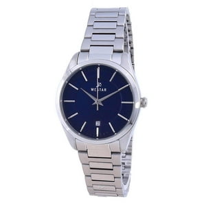 Reloj Westar Blue Dial Stainless Steel Quartz 40213 Stn 104 Women'S Watch
