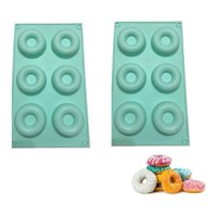 Genérico - Pack X2 Moldes Silicona Moldes De Silicona Donuts Mini Dona