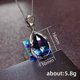 thumbnail image 5 of Collar con Colgante de Lágrima de Sirena y Zafiro Simulado, Elegante Collar de Piedra Preciosa Azul, Regalo de Joyería para Mujer, 5 of 5