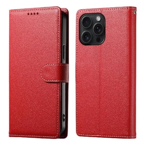 Foxdock - Funda Para Iphone 15 Pro Max– Cuero Premium, 3 Ranuras Para Tarjetas, Protección Contra Impactos