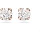 thumbnail image 2 of Aros Swarovski Stilla Stud Earrings Round Cut White Rose Gold-Tone Plated, 2 of 2