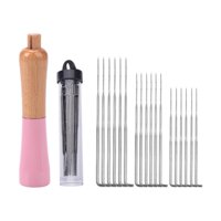 Magideal - Dispositivo Para Fieltrar Con Aguja, Kit De Inicio Portátil, Diseño Ergonómico, Suministros Para Fieltrar, Kits De Fieltro De Lana Para Principiantes Rosa