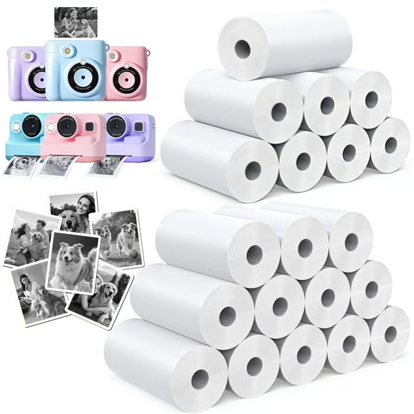 Papel para cámara Affheny 20 rollos 5,7 × 2,5 cm libre de BPA