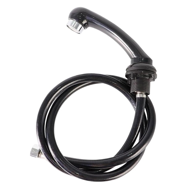 Rociador de grifo de salón de belleza con tubo de manguera Kit de equipo de mano profesional, reemplazo de tazón de champú universal para peluquería Negro