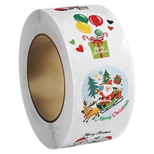 Bothyi - Rollo De 500 Pegatinas Navideñas Para Hacer Tarjetas, Manualidades Hechas A Mano, Envoltura De Regalos, Estilo A
