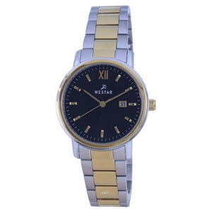 Westar - Reloj 40245Cbn103 Negro Dos Tonos Acero Inoxidable Cuarzo Cbn Para Mujer, Negro