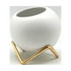 thumbnail image 1 of Maceta blanca nórdica con pedestal, 1 of 3