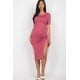thumbnail image 2 of Vestido Midi Con Dobladillo Dividido Y Fruncido Lateral Con Cordón, 2 of 2