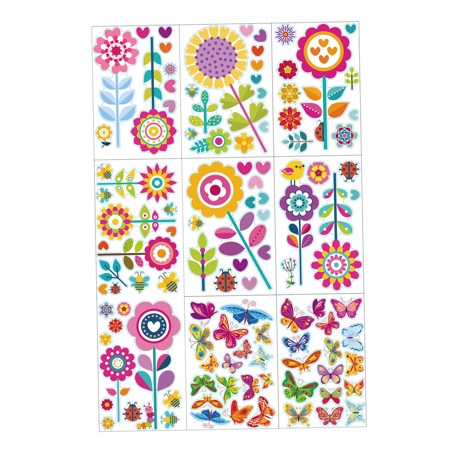 Bothyi - 9 Uds Ventana De Doble Cara Se Aferra Pegatina De Vidrio No Adhesiva Para Ventana De Vidrio