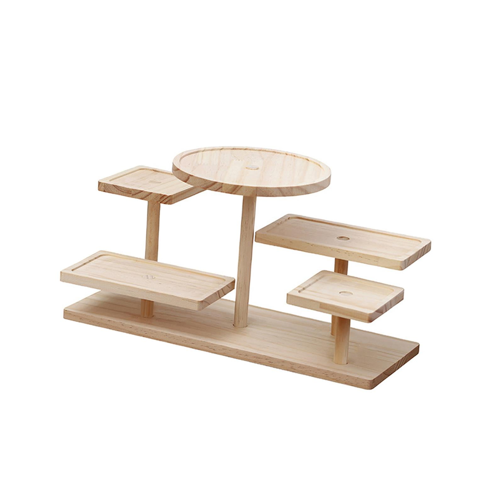 Magideal - Soporte De Madera Para Tartas, Torre Para Cupcakes, Práctico Estante De Exhibición Para Mostrador, Soporte Para Postres, Soporte De Madera Para Planta 38 Centímetros