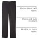thumbnail image 4 of Pantalones French Toast 8 Negro de Cintura Ajustable y Corte Relajado, 4 of 6