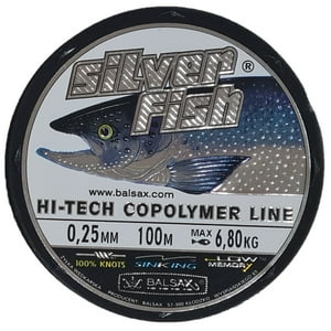 Balsax - Nylon Pesca Silver Fish 0,25Mm 100Mts 6,8Kg Silv Blue