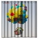 thumbnail image 1 of Cortina de ducha de diseño único, juego de cortinas de baño con ganchos, tamaño 66 x 72 pulgadas, 1 of 3