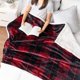 thumbnail image 5 of Manta PAVILIA Red Plaid Sherpa 50x60 para sofá, 5 of 8