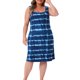thumbnail image 2 of Agnes Orinda Tallas Grandes Vestidos de Verano sin Mangas con Diseño Tie Dye para Mujeres, Vestido de Playa Tipo Camiseta, Vestido Holgado Casual de Tirantes 3X Azul, 2 of 6