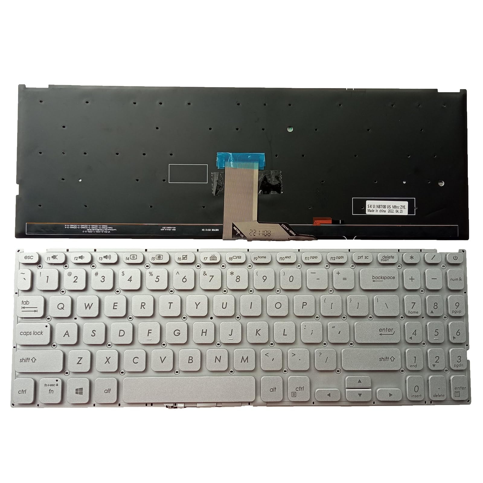 Teclado Siakoocty Con Distribución Us Para Asus Vivobook Serie S533